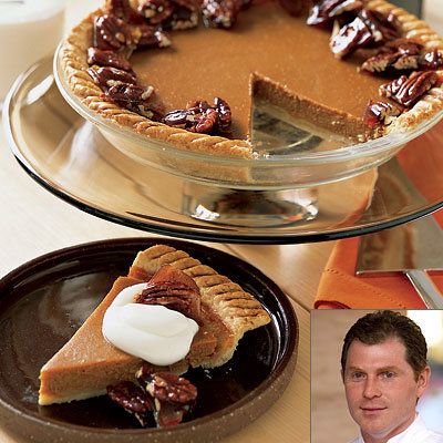 полицай Flay, Easy Pumpkin Pie with Pecan Brittle, Thanksgiving Recipes