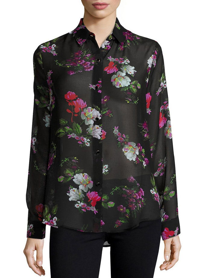 чист Floral Blouse 
