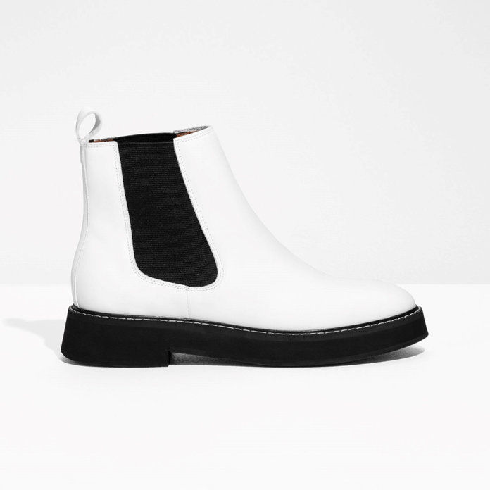 бял Chelsea Boots 