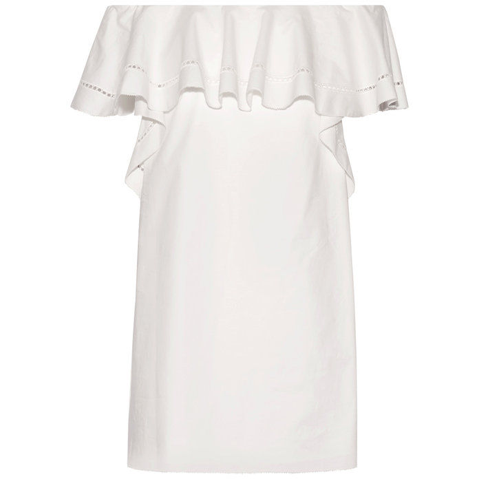 Рейчъл ZOE Allison off-the-shoulder stretch-cotton poplin mini dress