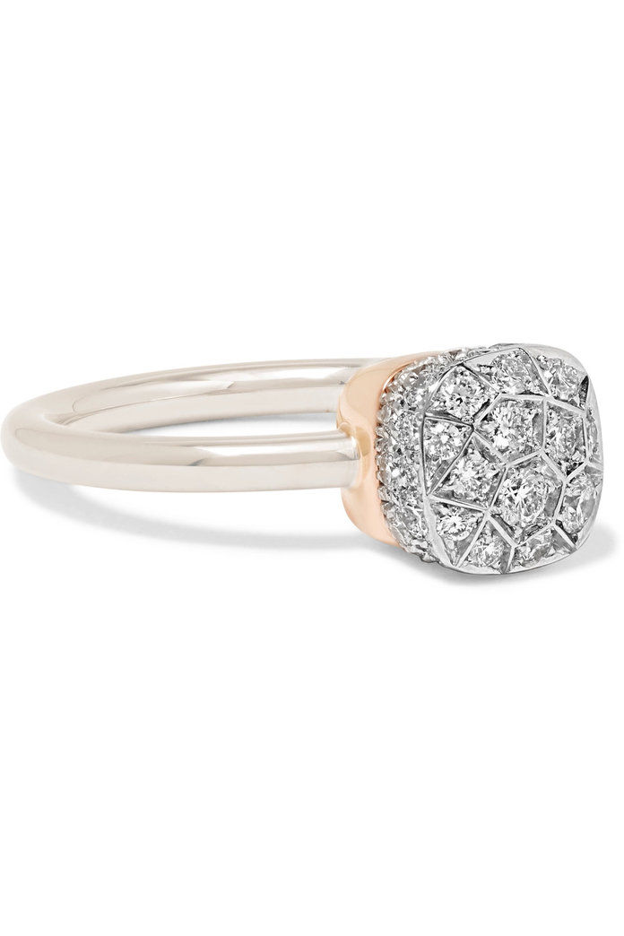 Pomellato Nudo 18-karat rose gold diamond ring