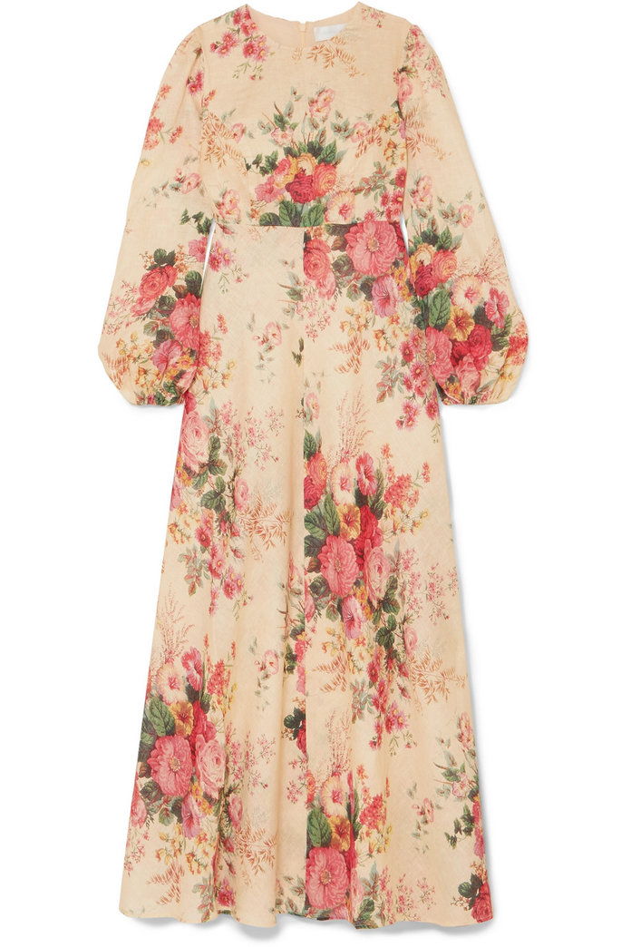 Laelia floral-print linen maxi dress