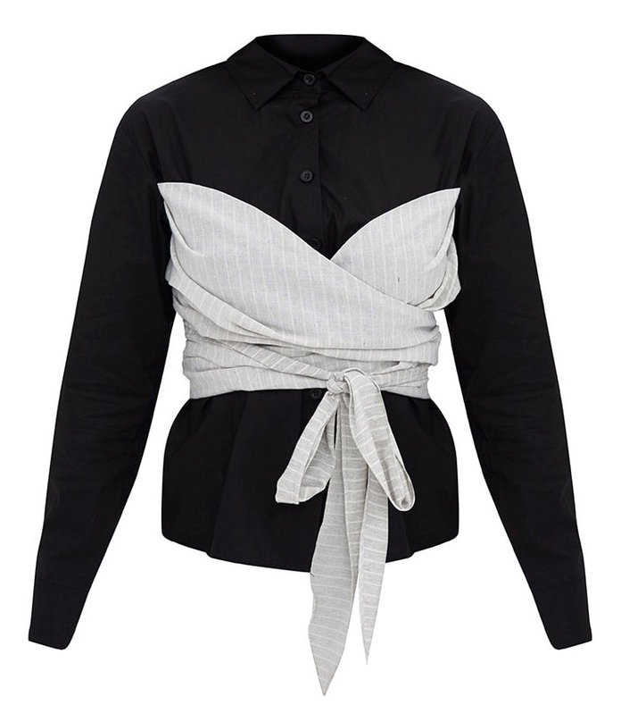 PrettyLittleThing's Bow-Wrapped Shirt