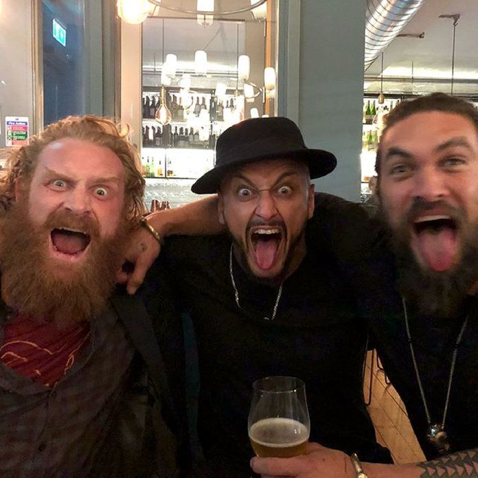 Kristofer Hivju (left) and Jason Momoa (right) 