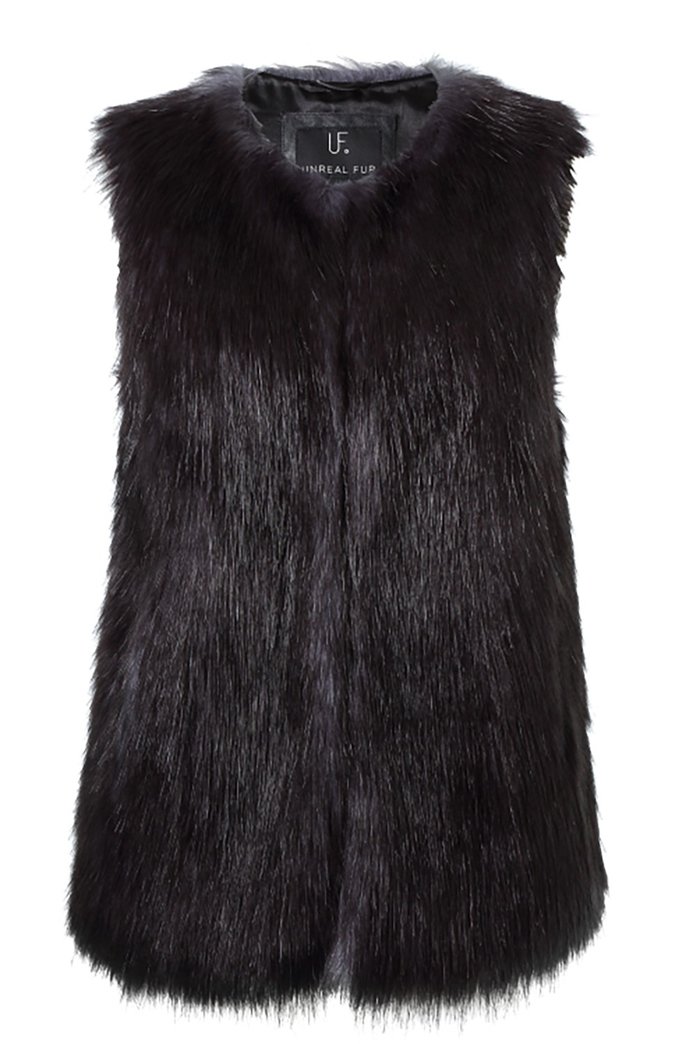 а faux fur vest to wear over (or under) your coat by Unreal Fur