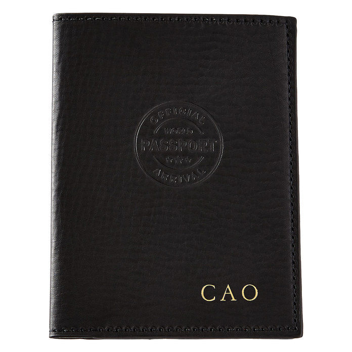 Bergdorf Goodman Personalized Leather Passport Cover