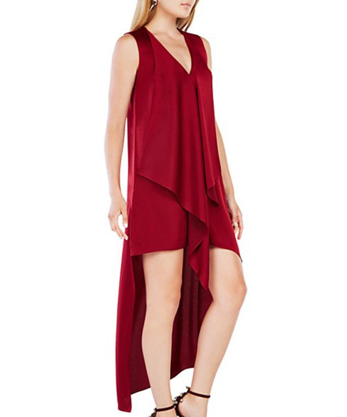 червен Hi-Lo Dress