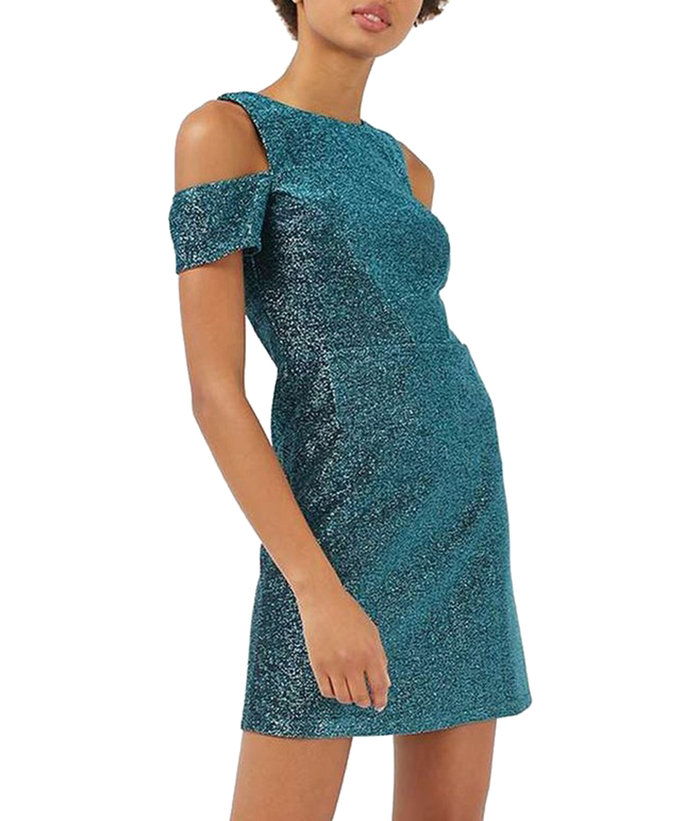 Студ Shoulder Sequined Dress