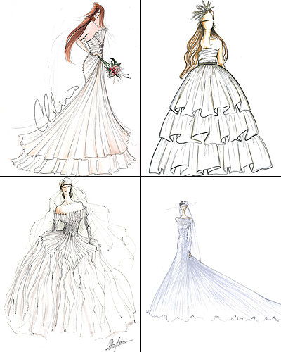 мода Designers Sketch Kate Middleton's Wedding Dress - Poll