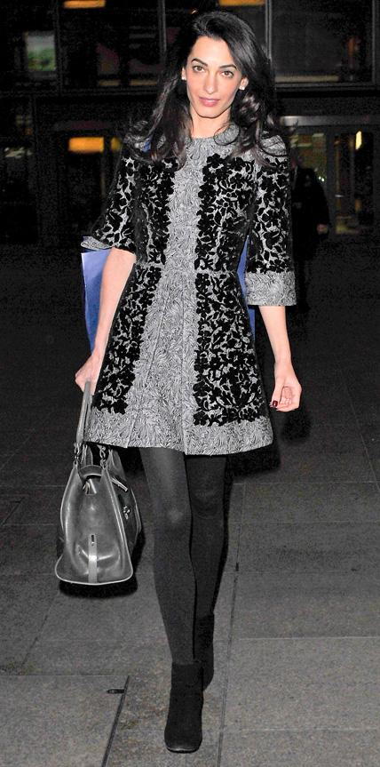 Celebs in Tights: Amal Clooney