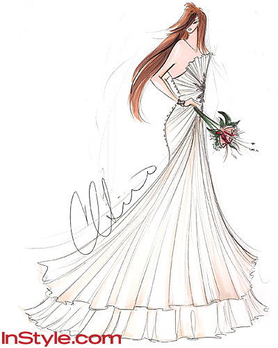 мода Designers Sketch Kate Middleton's Wedding Dress - Christian Siriano