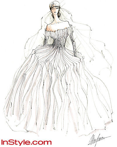 мода Designers Sketch Kate Middleton's Wedding Dress - Max Azria