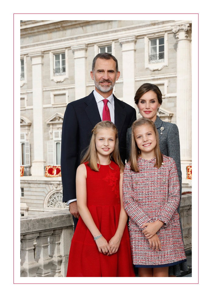 цар Felipe VI, Queen Letizia, Princess Leonor, and Infanta Sofía of Spain, 2017