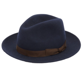 ΣΥΛΛΟΓΗ Wide Brim Wool Fedora Hat 