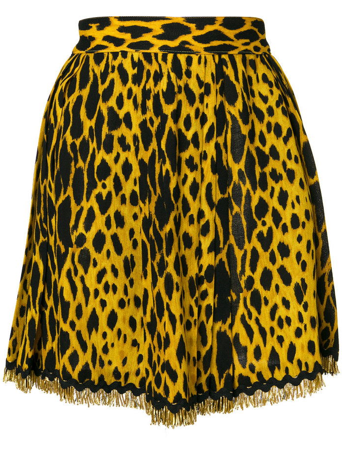 Versace Vintage leopard print mini skirt