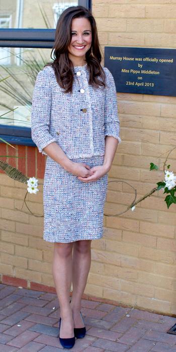Pippa Best Outfits - Tory Burch dress and jacket