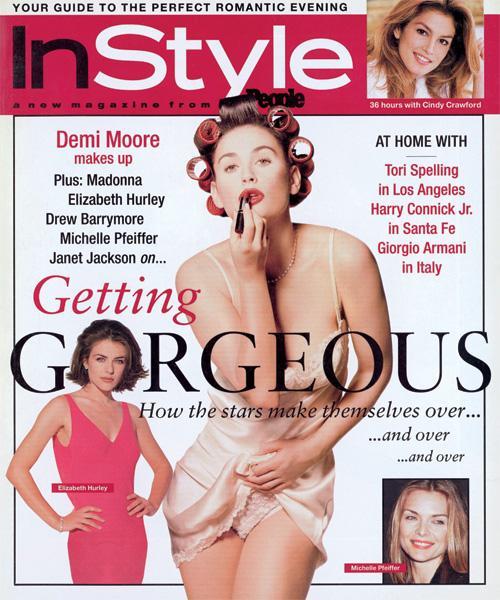 Με στυλ Covers - February 1996, Demi Moore, Elizabeth Hurley, and Michelle Pfeiffer