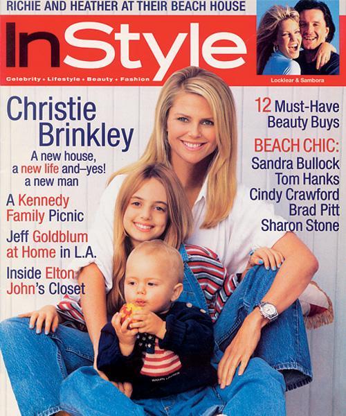 Με στυλ Covers - July 1996, Christie Brinkley, daughter Alexa Ray, and son Jack