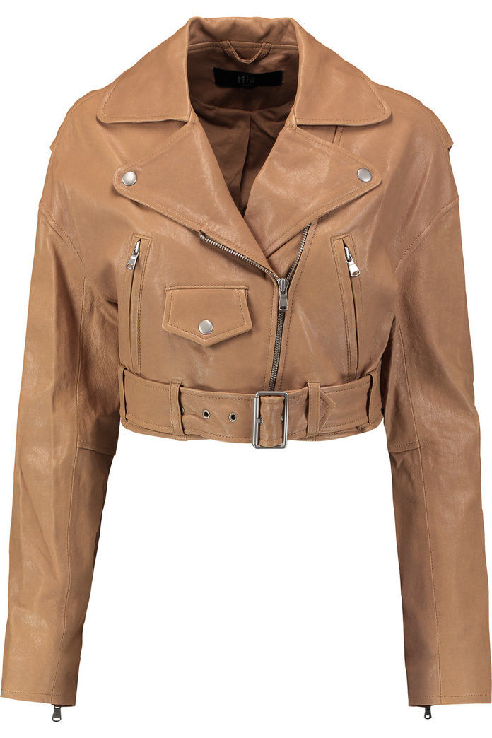 Тиби Anesia belted leather jacket