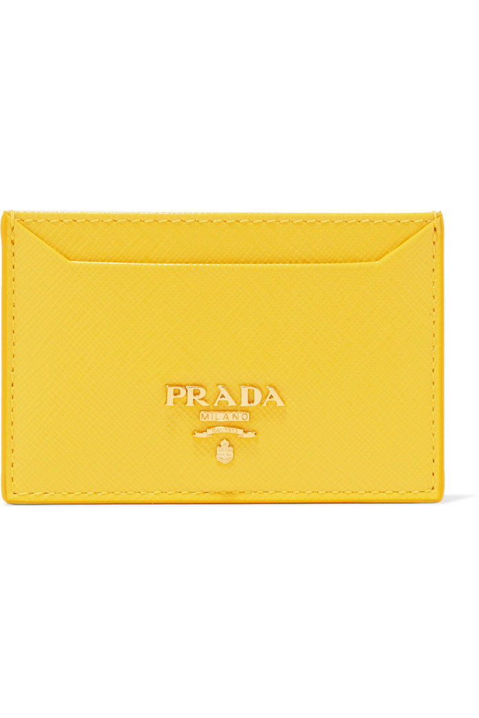 Prada Textured-leather cardholder