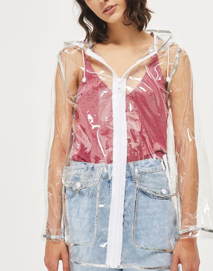 Topshop Transparent Raincoat Mac