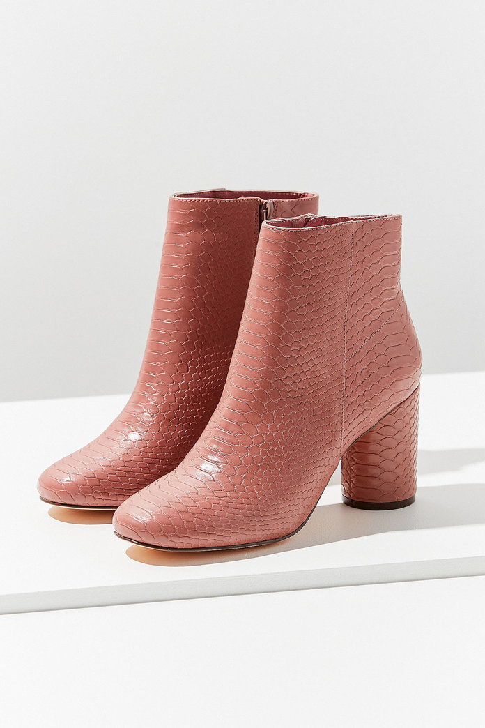Faux Snakeskin Ankle Boot