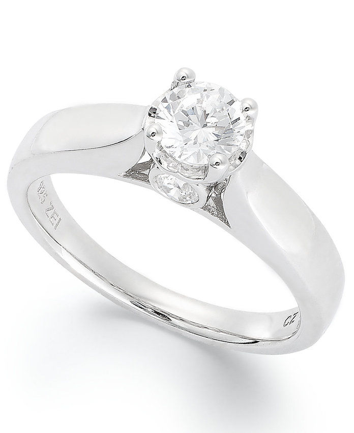 Macy's Diamond Engagement Ring in 14k White Gold