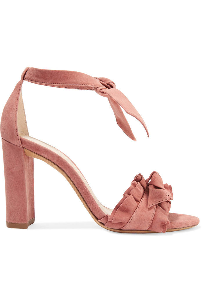 Lupita ruffle-trimmed suede sandals