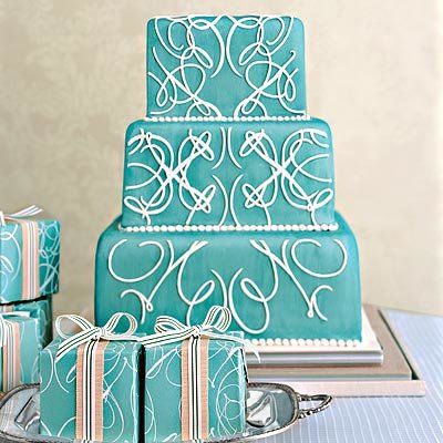 μπλε wedding cake