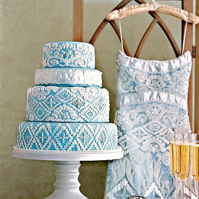 μπλε wedding cake
