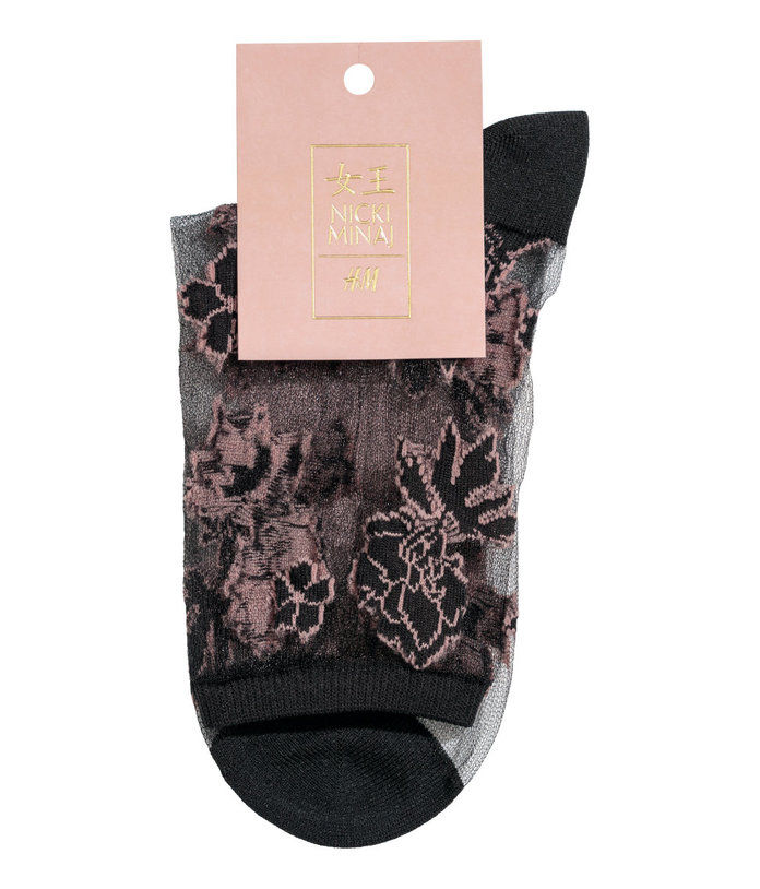 H & M x Nicki Minaj Floral Socks