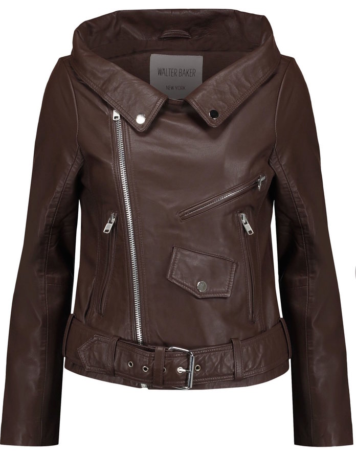 кафяв leather jacket