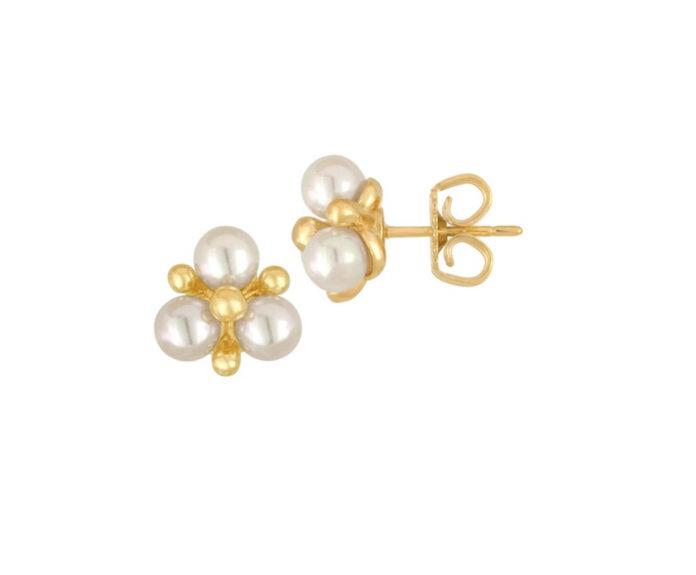 Μαϊρίτσα Faux-Pearl Cluster Stud Earrings