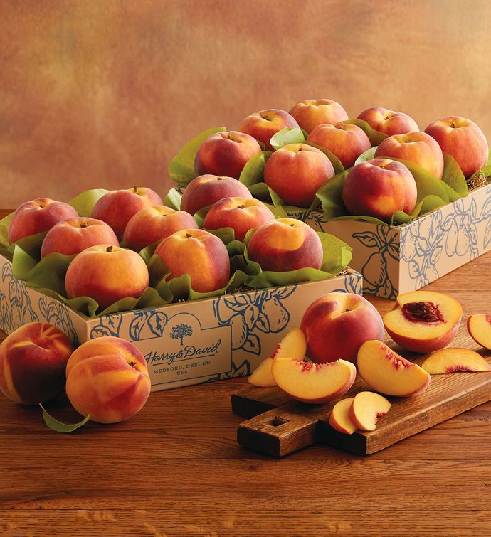 две Boxes of Oregold Peaches